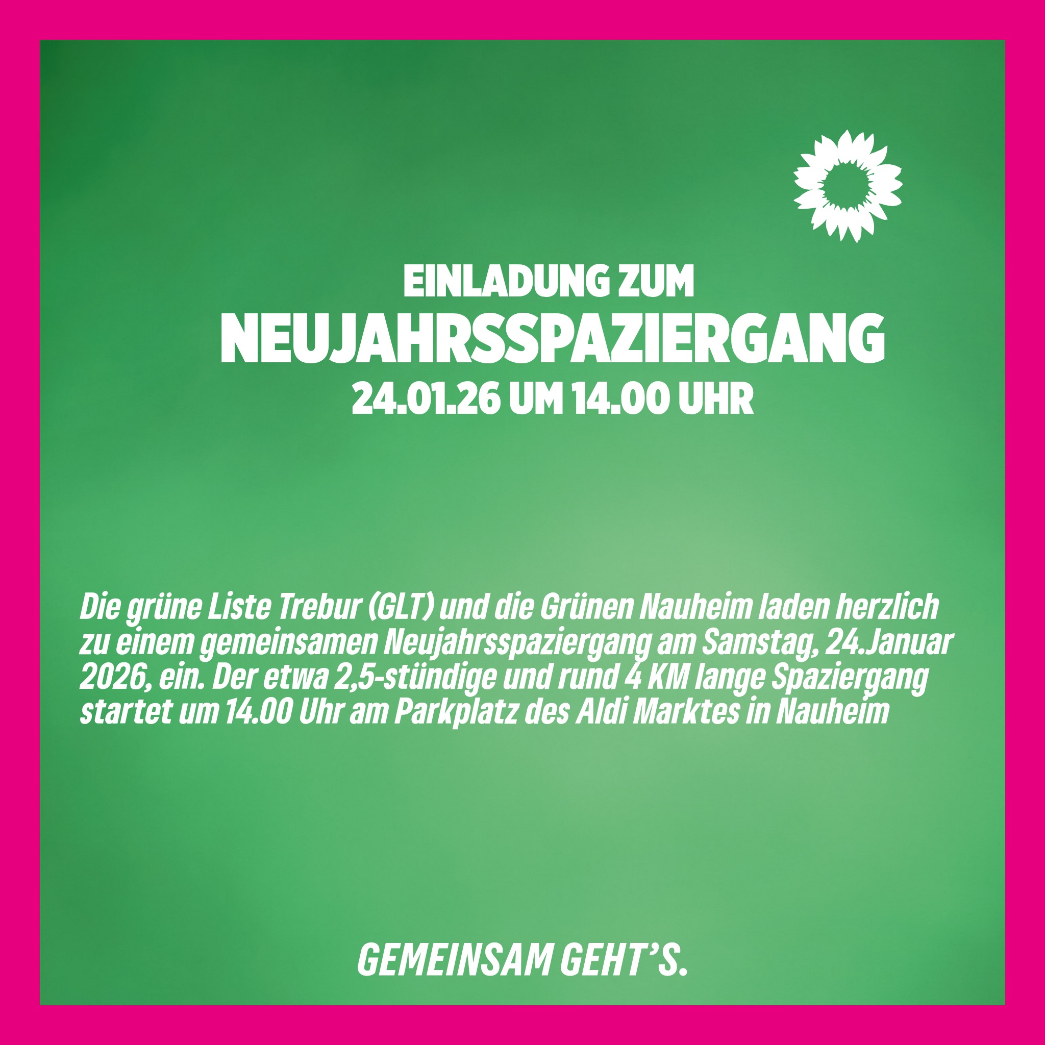 Neujahrsspaziergang am 24.01.26 durch den Seichböhl