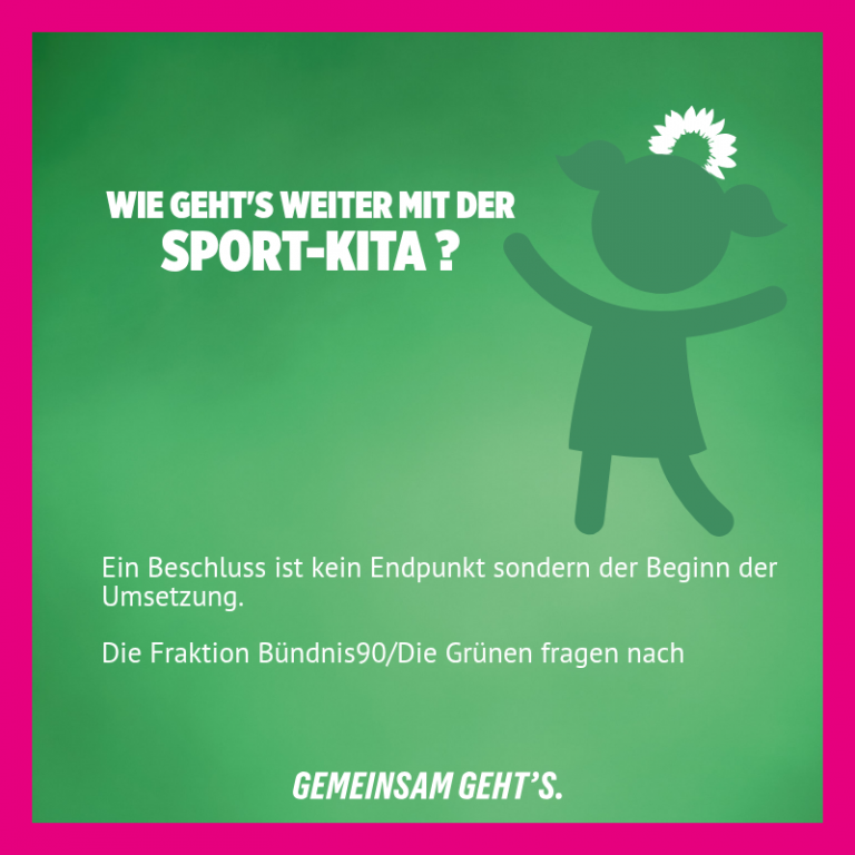 Transparenz beim Sportkindergarten: Stand der Umsetzung offenlegen 