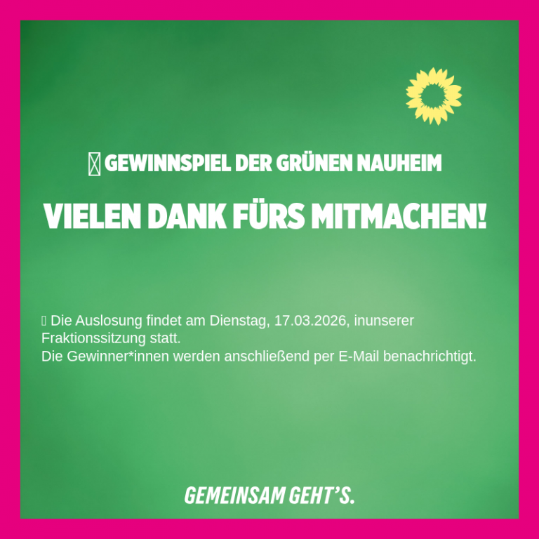 Große Resonanz beim Gewinnspiel der Nauheimer Grünen